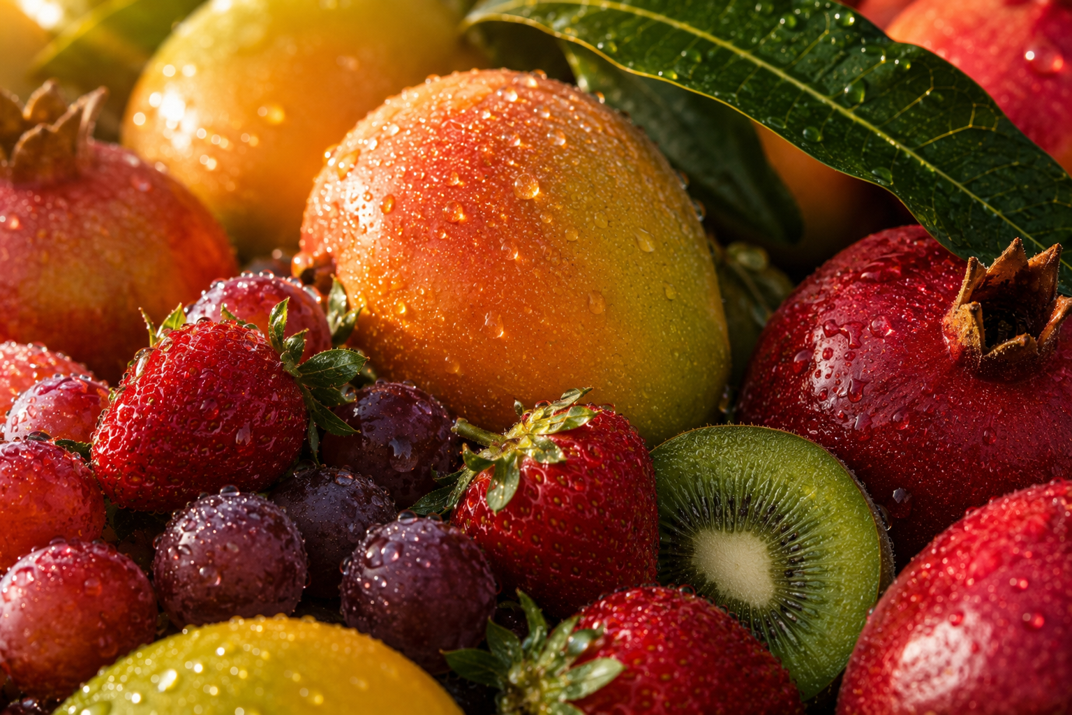 Selection of mixed Egyptian fruits
